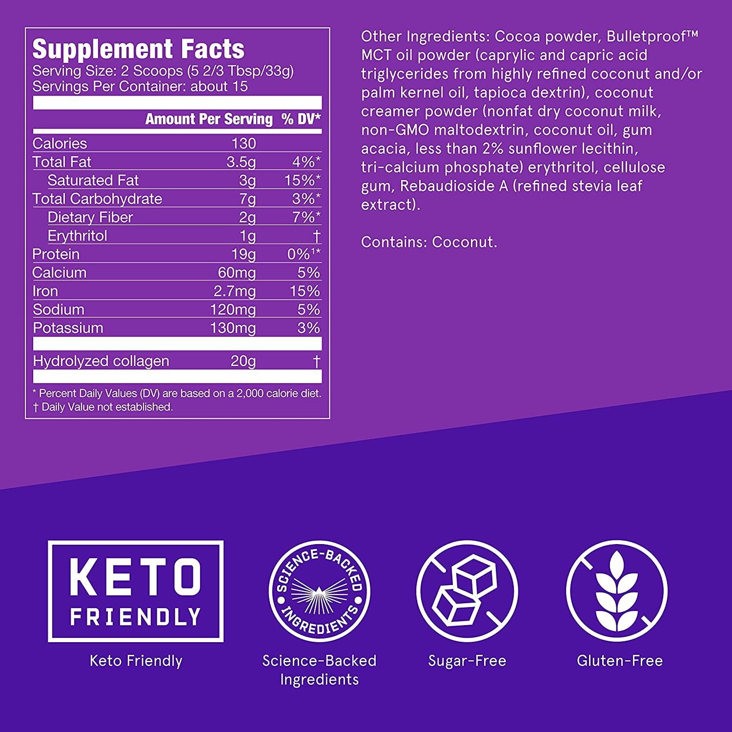 Chocolate Collagen Protein Powder   Energy Collagen Protein