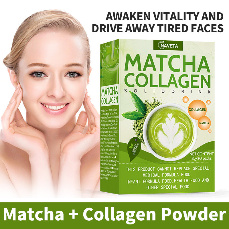 Glutathione Collagen Matcha Powder   Matcha Collagen Solid Drink (Naveta