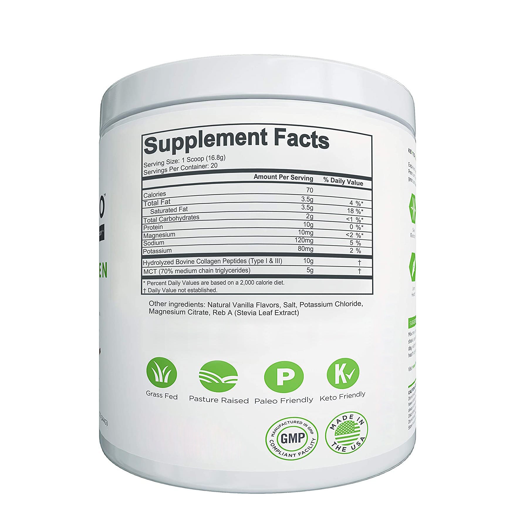 Collagen (Vanilla) with MCT Oil + Electrolytes.
