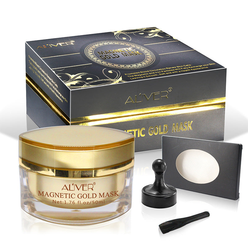 Gilded Radiance Magnetic Mask™ | Gold magnet mask