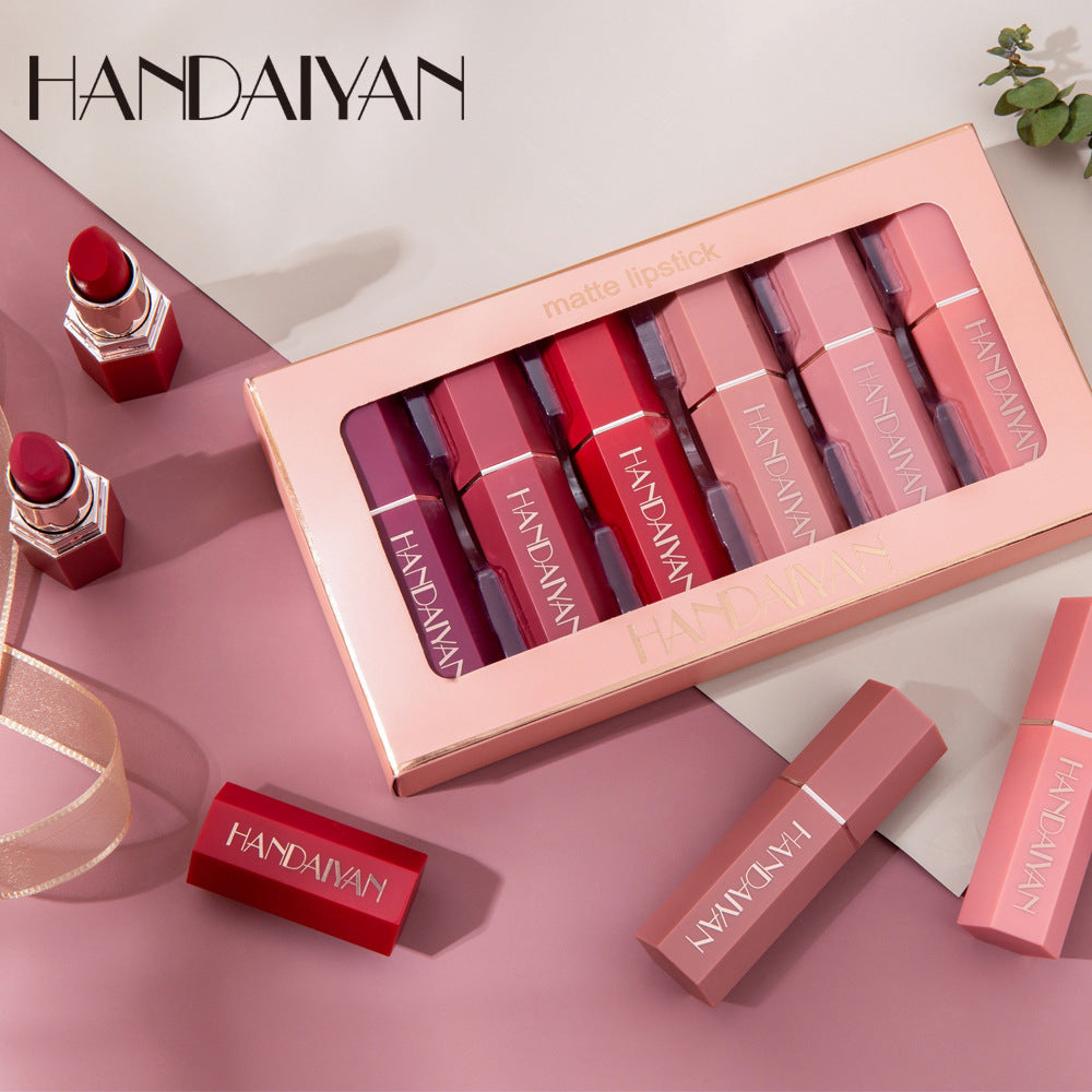The Velvet Vault™ Lip Collection Matte Lipstick Gift Box Set Non-stick Cup Lipstick