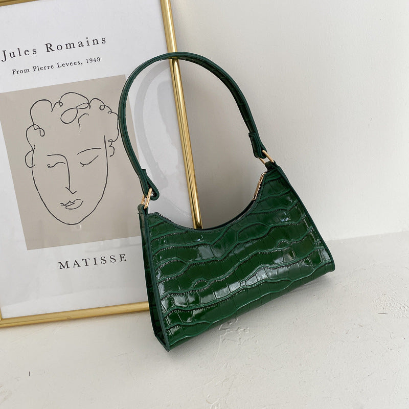 Noir Élégance Croc Baguette