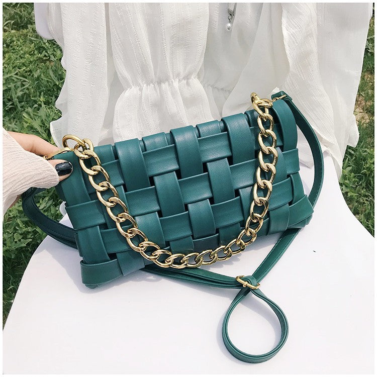 Ivory Élan™ Woven Gold Chain Shoulder Bag