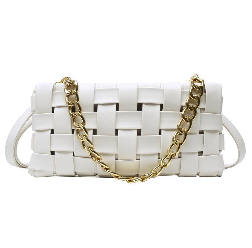 Ivory Élan™ Woven Gold Chain Shoulder Bag