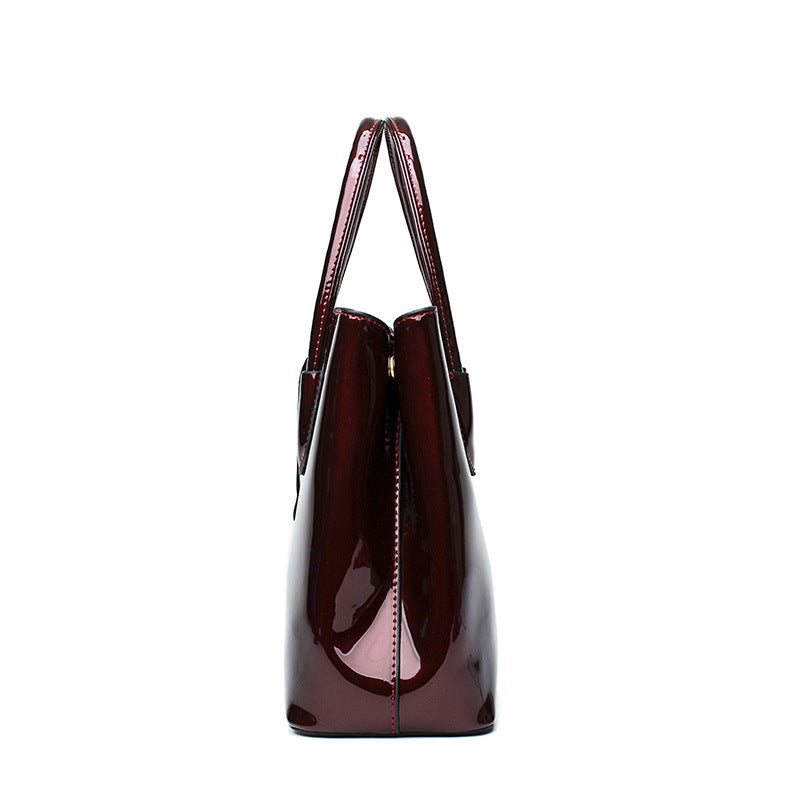 Bordeaux Luxe™ Patent Structured Tote.