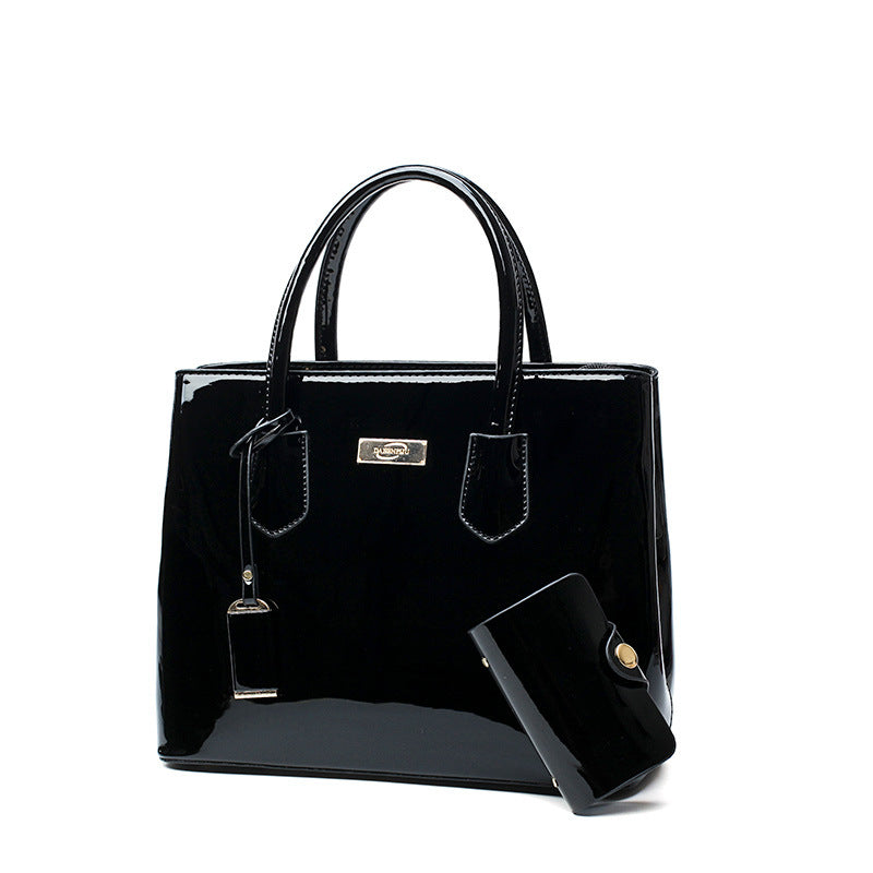 Bordeaux Luxe™ Patent Structured Tote.