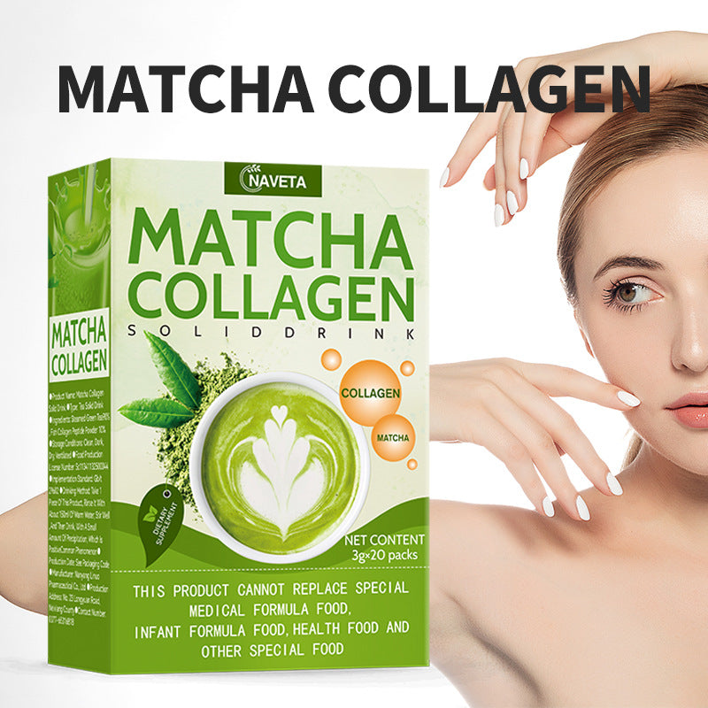 Glutathione Collagen Matcha Powder   Matcha Collagen Solid Drink (Naveta