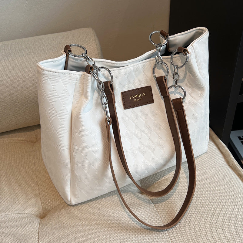Ivory Élégance Structured Tote