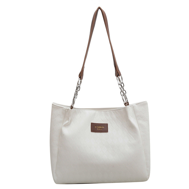 Ivory Élégance Structured Tote