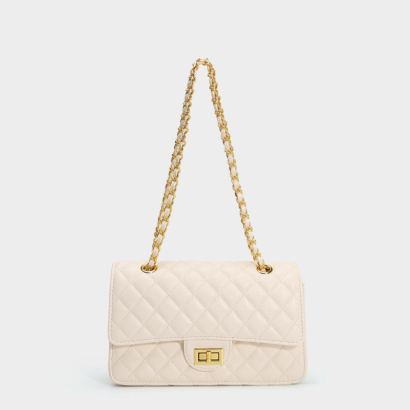 Crimson Royale Quilted Chain Bag