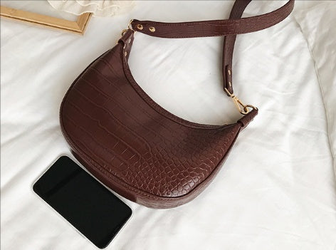 Monarch Croc™ Sculpted Shoulder Bag – Chestnut Luxe Edition