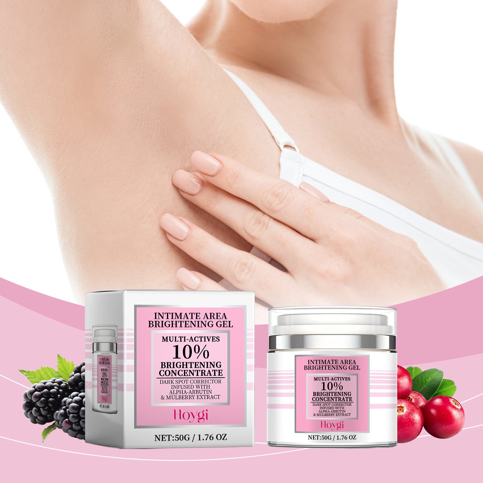 Intimate Area Brightening Gel – Multi-Actives 10% Brightening Concentrate - Body Black Spot Correction Cream Whitening Skin