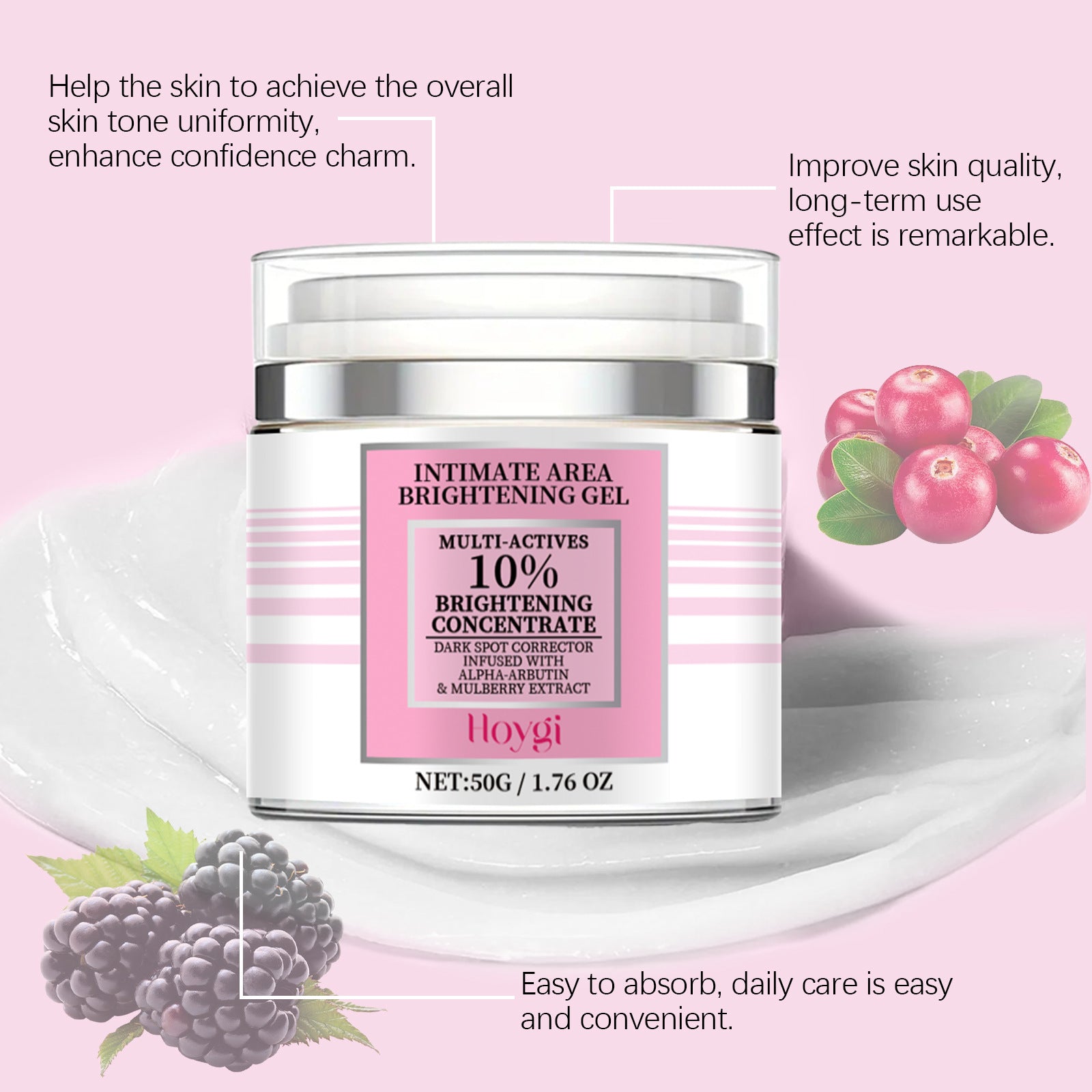 Intimate Area Brightening Gel – Multi-Actives 10% Brightening Concentrate - Body Black Spot Correction Cream Whitening Skin