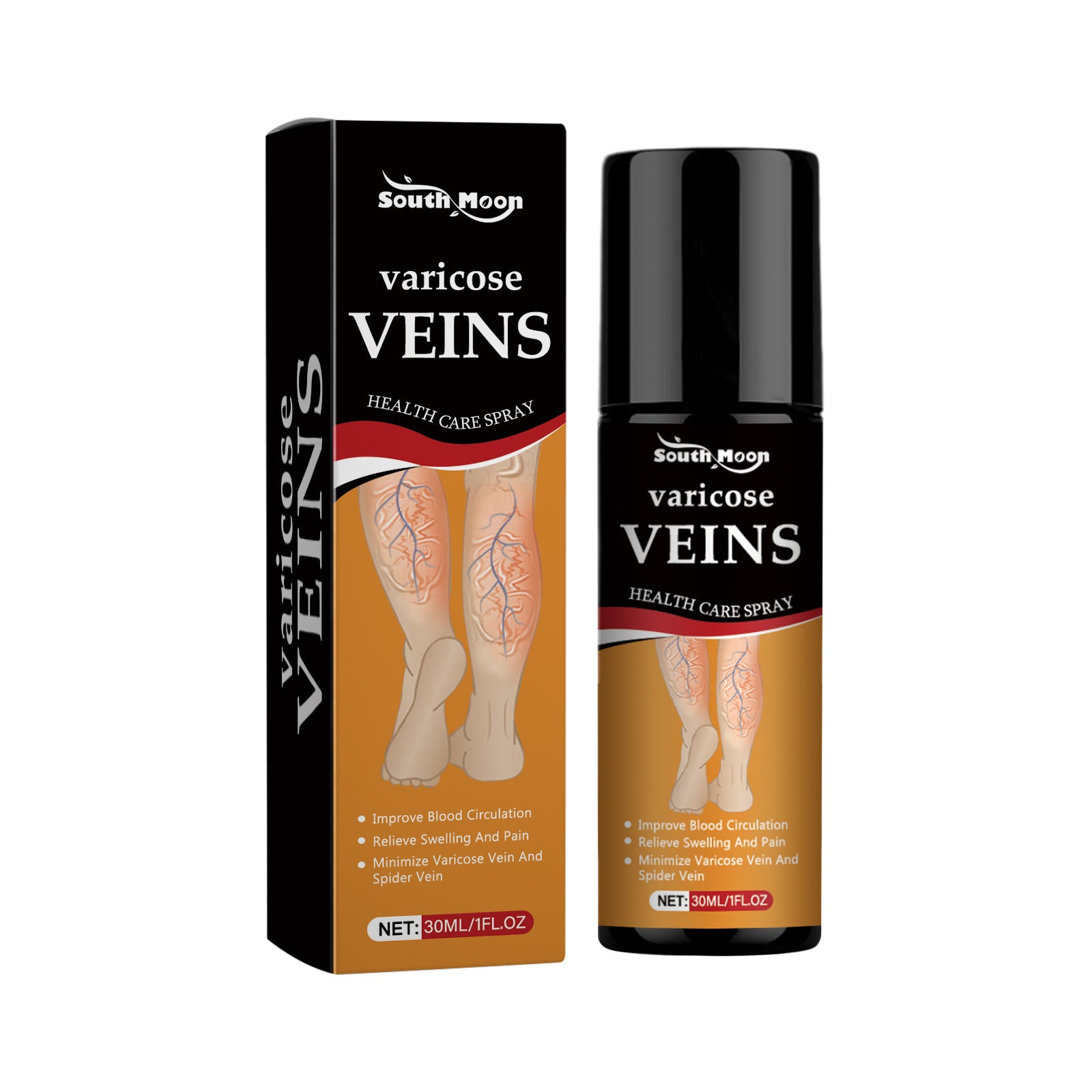 Varicose Veins Health Care Cream / Serum Set (topical leg treatment). Relieve Soreness and Swelling, Flexure, Earthworm Legs, Green Bands, Bulge Repair