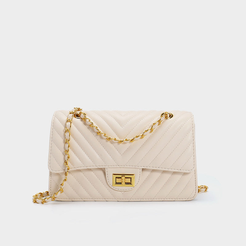 Crimson Royale Quilted Chain Bag