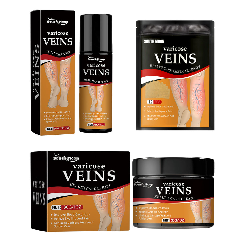 Varicose Veins Health Care Cream / Serum Set (topical leg treatment). Relieve Soreness and Swelling, Flexure, Earthworm Legs, Green Bands, Bulge Repair