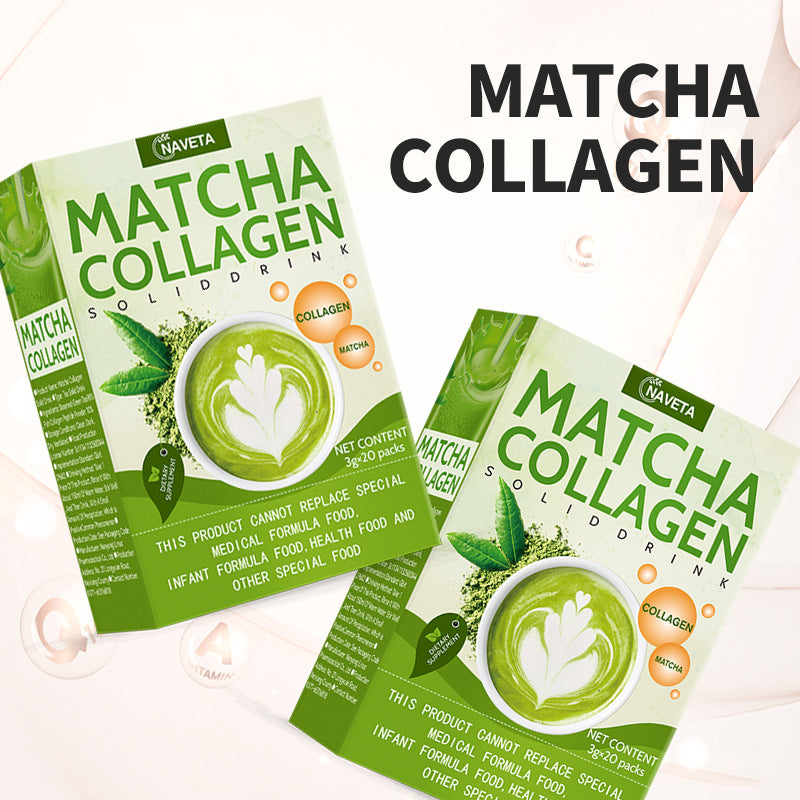Glutathione Collagen Matcha Powder   Matcha Collagen Solid Drink (Naveta