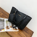 Midnight Chevron Luxe Tote