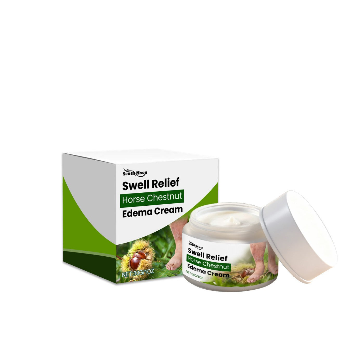 Swell Relief Horse Chestnut Edema Cream (topical circulation support cream). Aesculus Swelling Repairing Cream