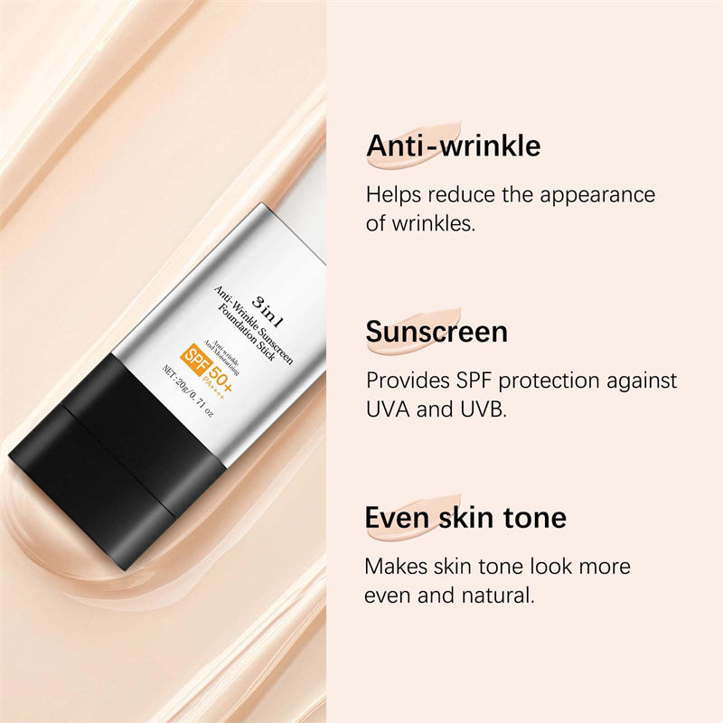 The Radiant Shield™ 3-in-1 Skin Stick| 3 In 1 Stick Foundation Moisturizing & Anti Wrinkle