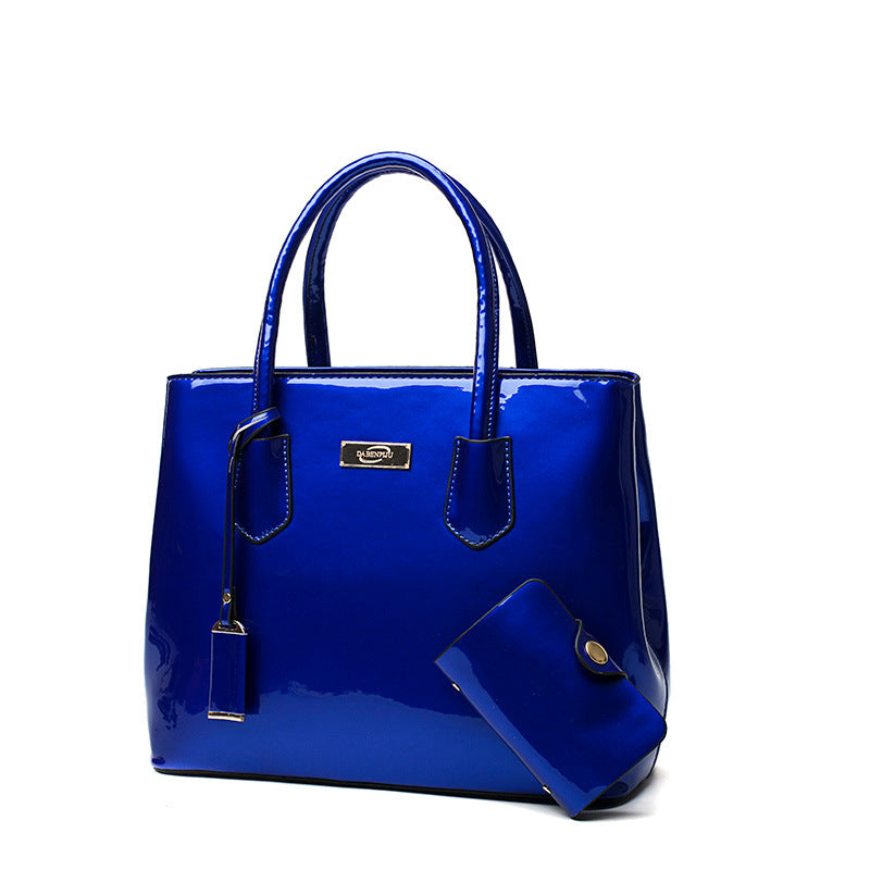 Bordeaux Luxe™ Patent Structured Tote.