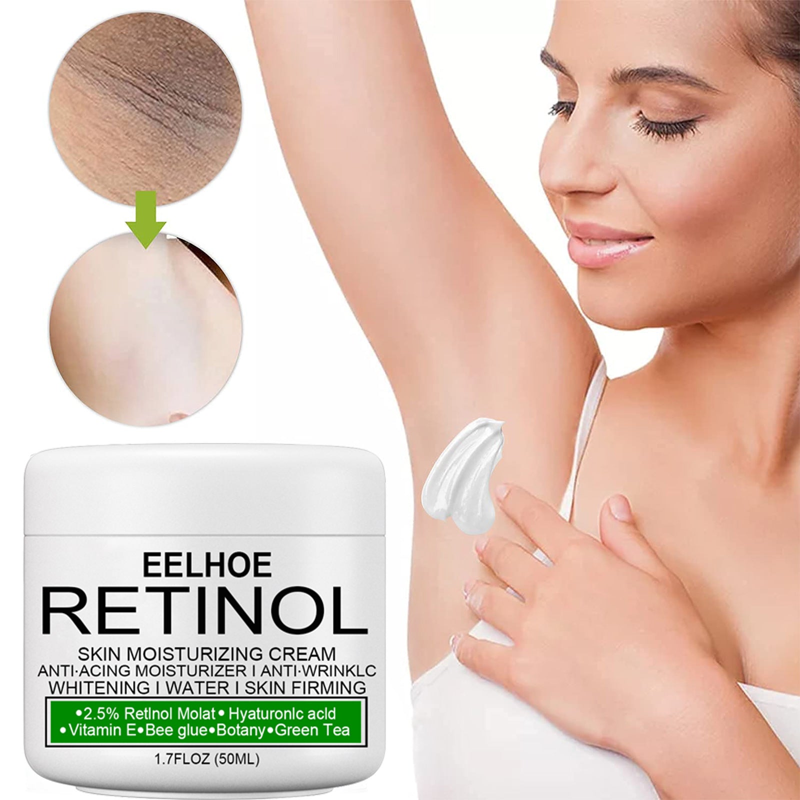 Retinol Cream - Skin Brightening Lightening Melanin Moisturizing Skin Cream