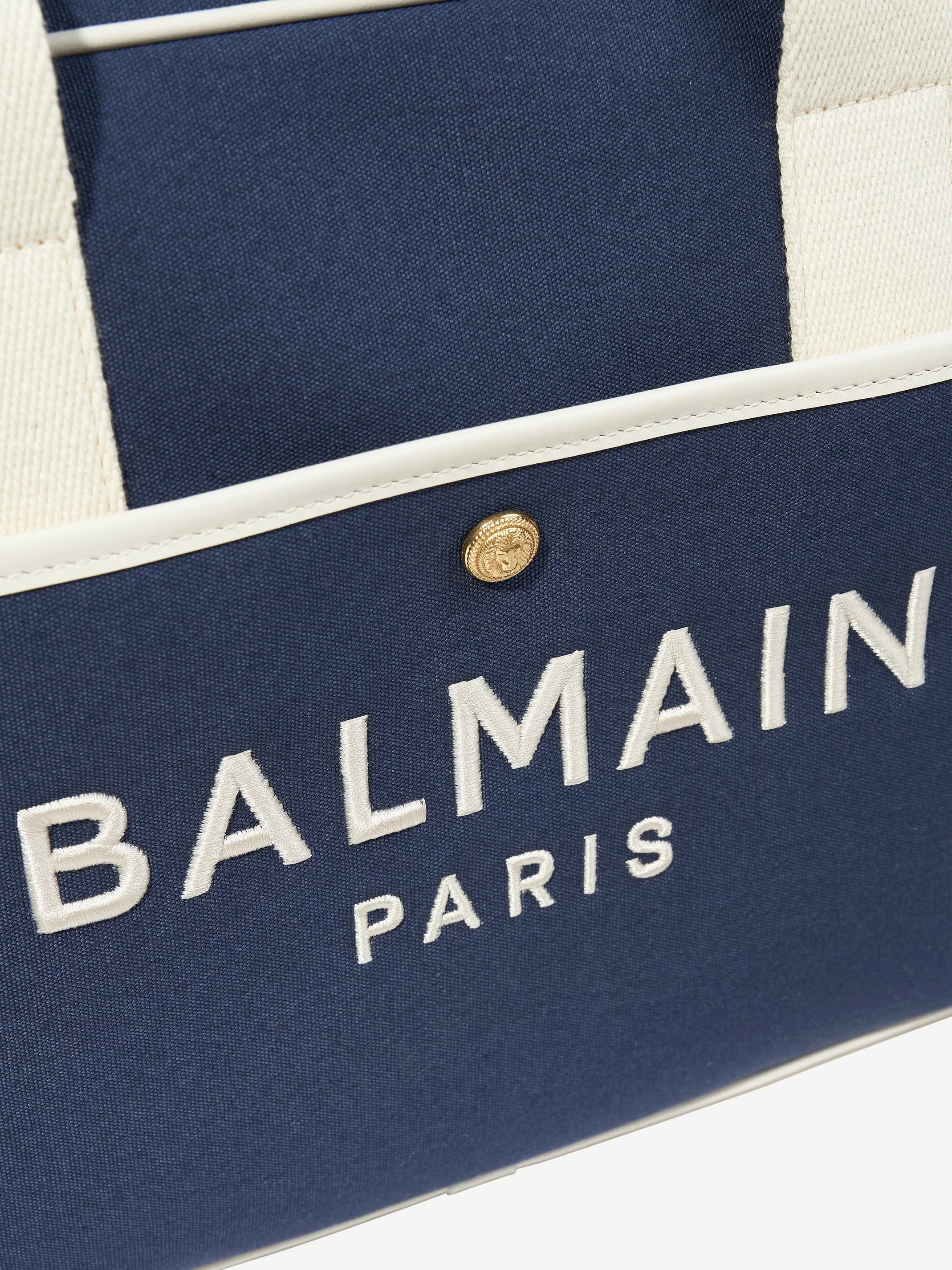 Balmain Baby Logo Changing Bag – Designer Diaper Bag with Contrast Trim & Adjustable Strap
