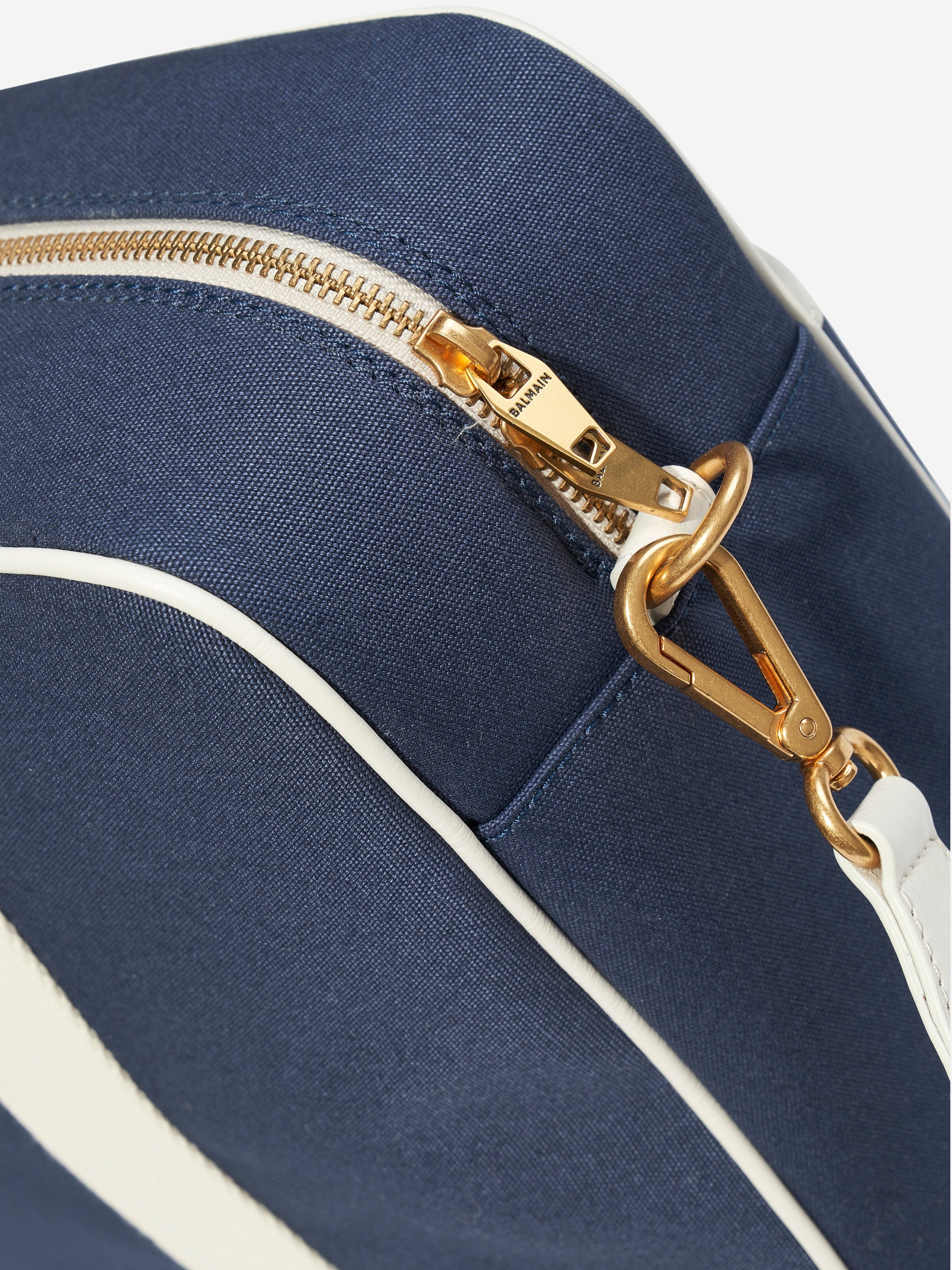Balmain Baby Logo Changing Bag – Designer Diaper Bag with Contrast Trim & Adjustable Strap
