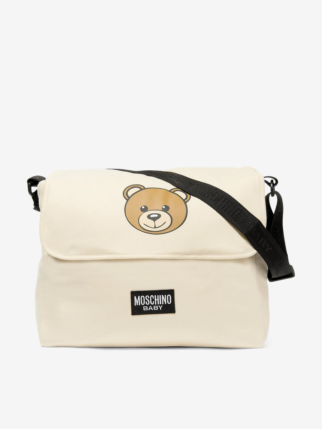 Moschino Baby Teddy Bear Changing Bag – Designer Diaper Bag with Adjustable Strap