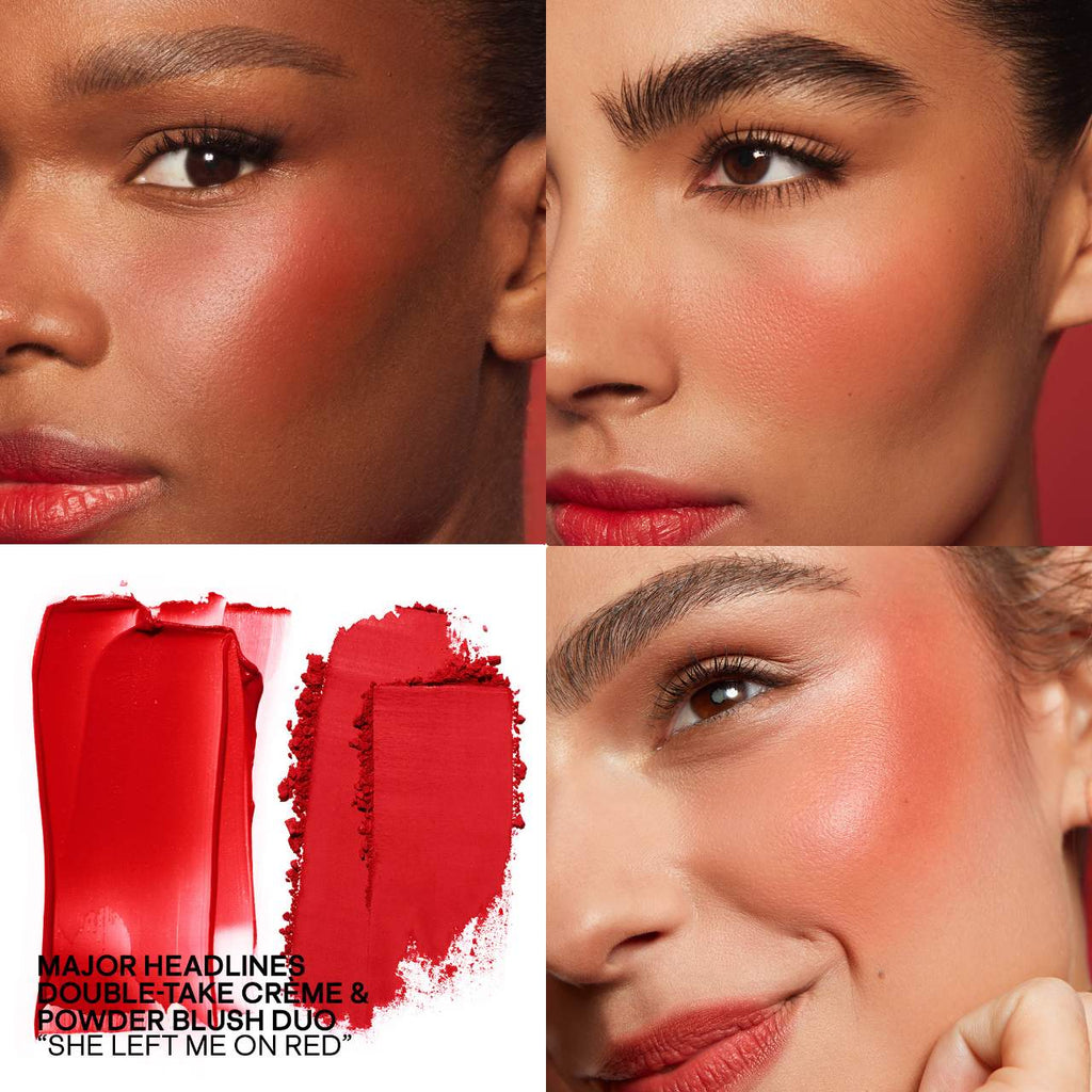 PATRICK TA Major Headlines Double‑Take Crème & Powder Blush Duo – Long‑Wear Velvet & Dewy Finish
