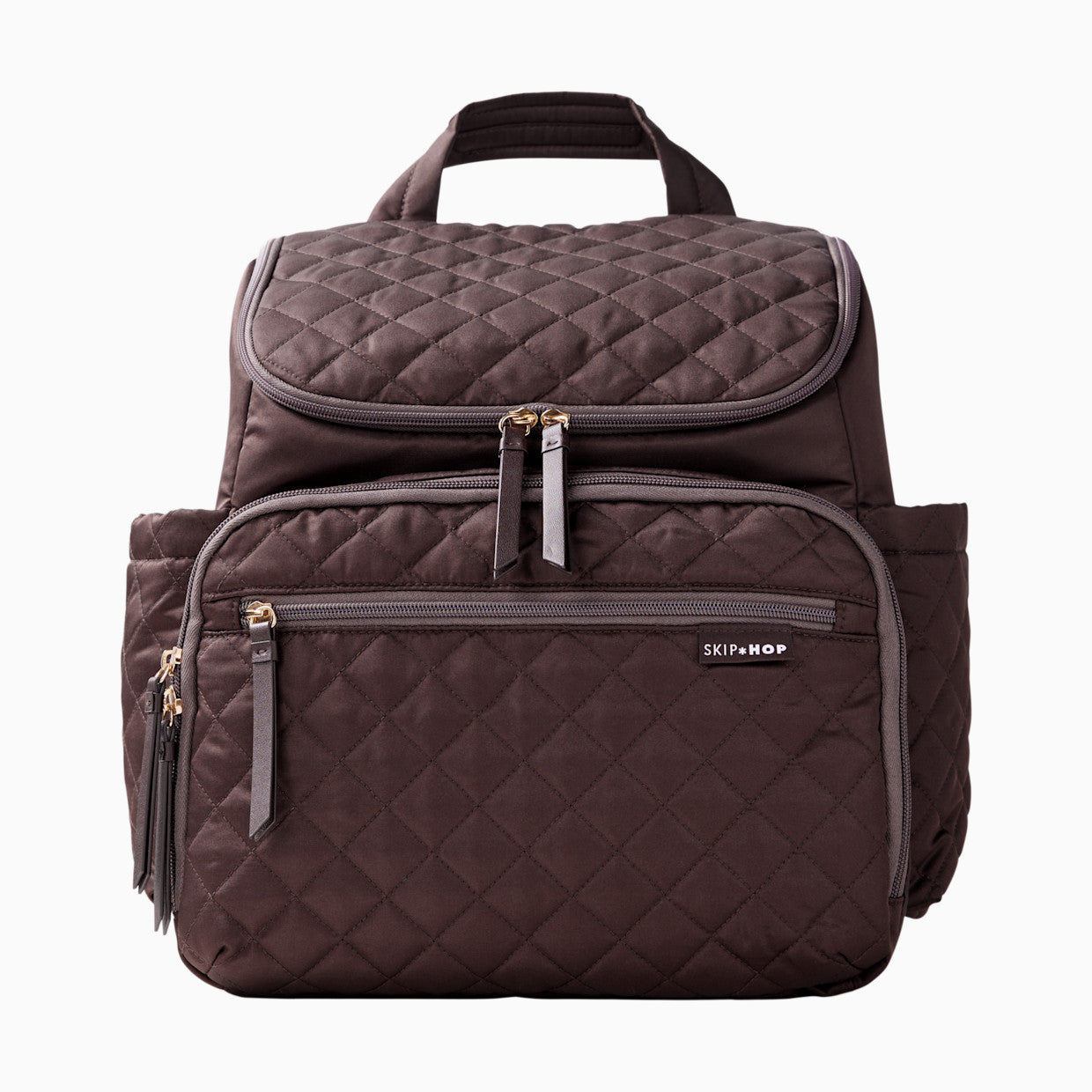 Quilted Baby Backpack – Multi‑Pocket Diaper Bag with Matching Accessory Pouch