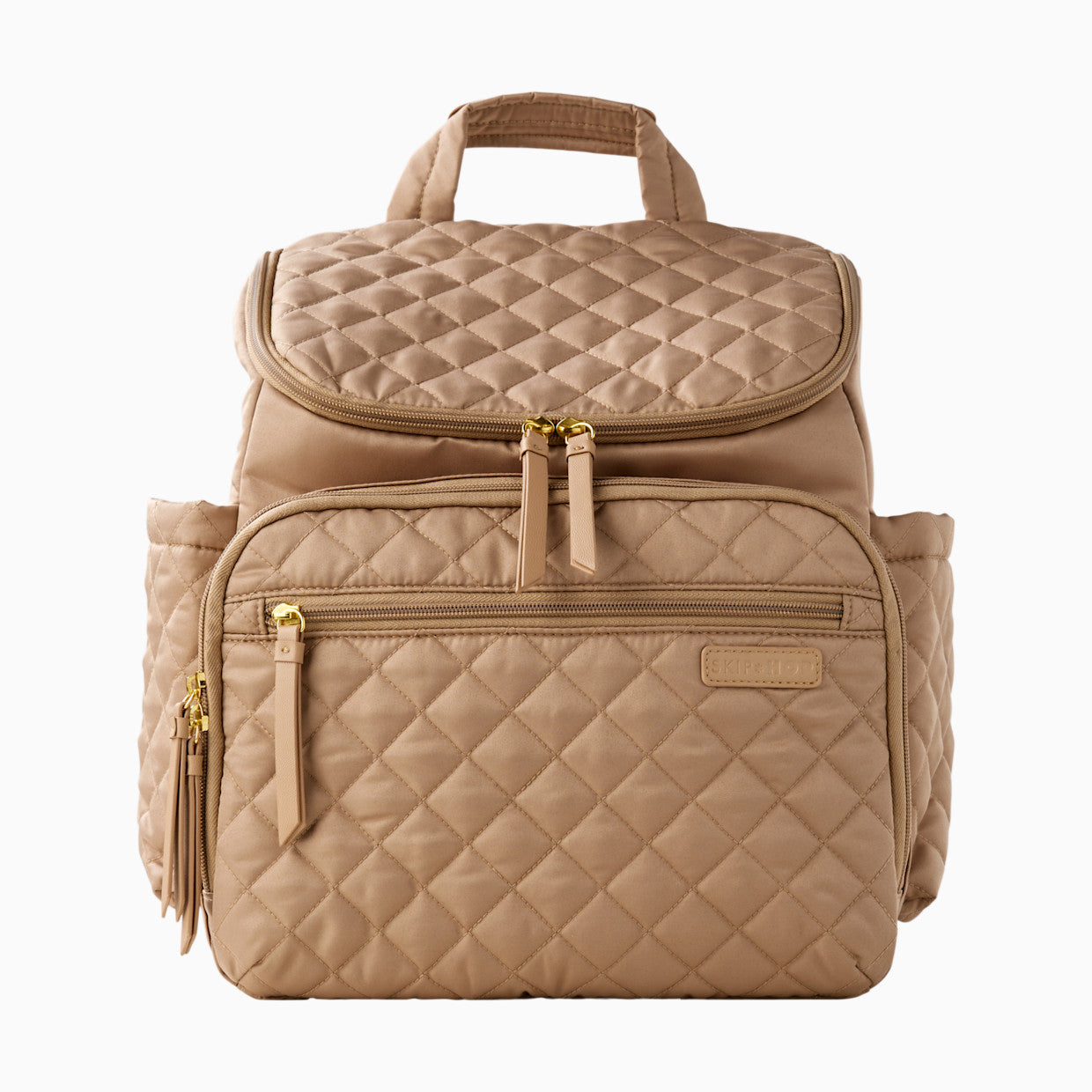 Quilted Baby Backpack – Multi‑Pocket Diaper Bag with Matching Accessory Pouch