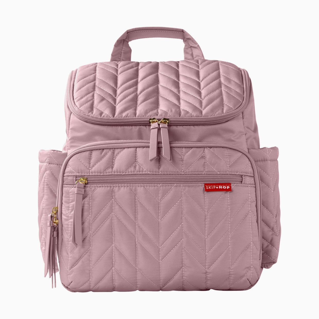 Quilted Baby Backpack – Multi‑Pocket Diaper Bag with Matching Accessory Pouch