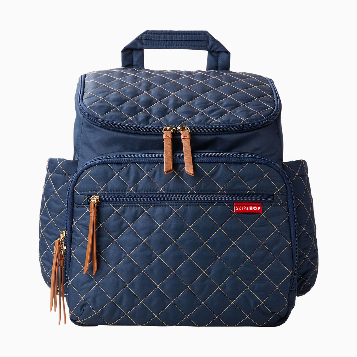 Quilted Baby Backpack – Multi‑Pocket Diaper Bag with Matching Accessory Pouch