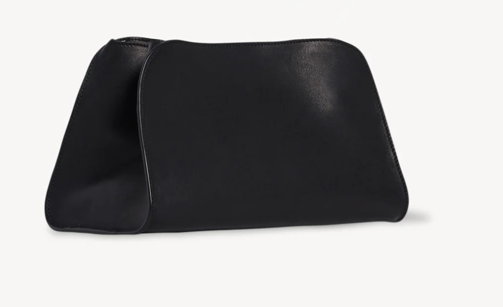 The Row Peggy Clutch – Minimalist Leather Shoulder Clutch with Sleek Modern Silhouette
