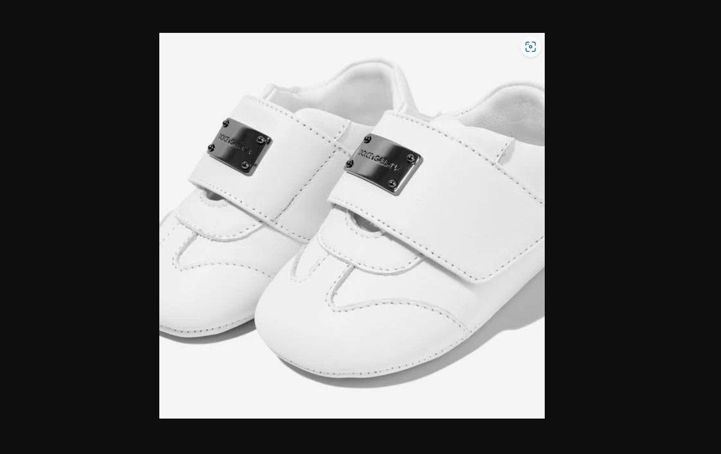 Dolce & Gabbana Baby Leather Pre‑Walker Trainers – Designer Infant Shoes with Logo Strap