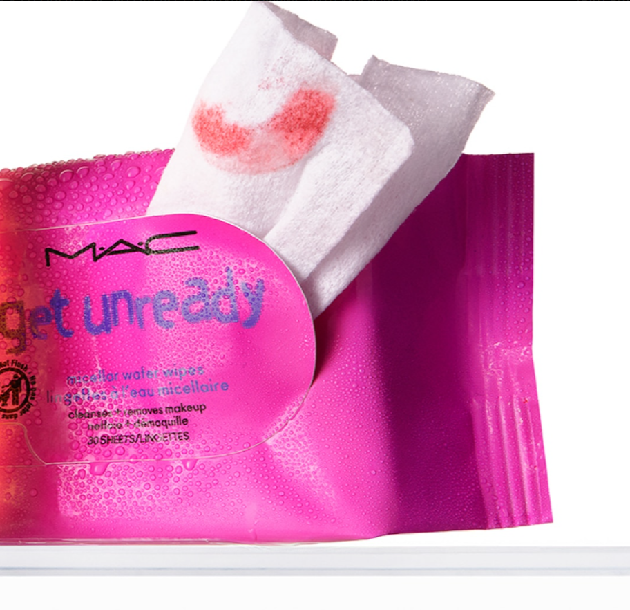 MAC Get Unready Micellar Water Wipes – Makeup‑Removing Cleansing Wipes (30 Sheets)