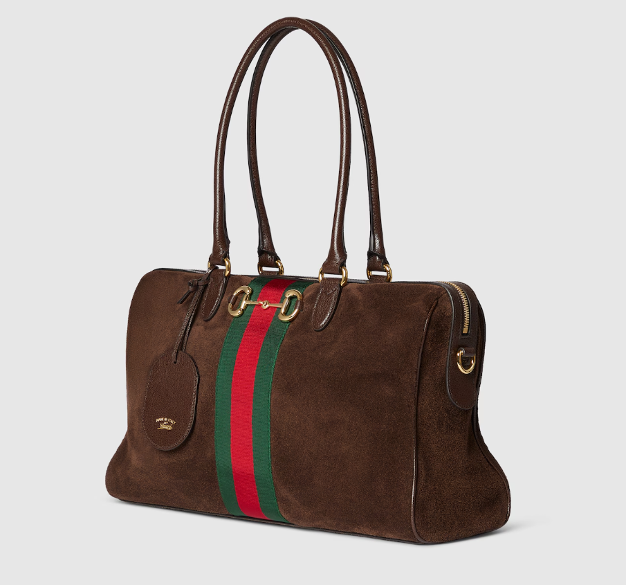 Gucci Borsetto Bag – Luxury Suede & Leather Shoulder Bag with Signature Horsebit Detail