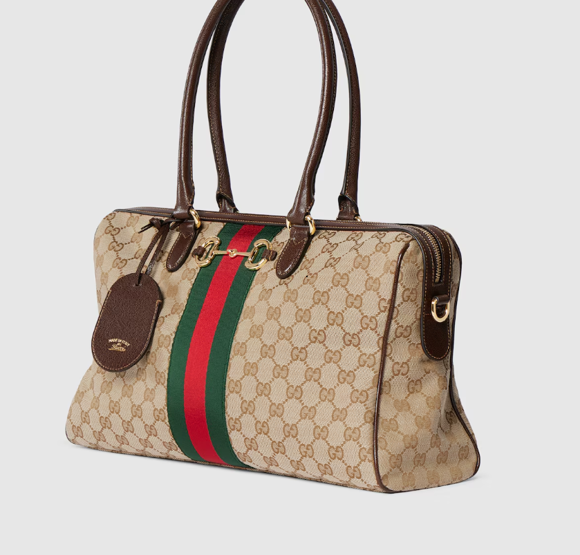 Gucci Borsetto Bag – GG Supreme Canvas & Leather Shoulder Bag with Signature Horsebit Detail