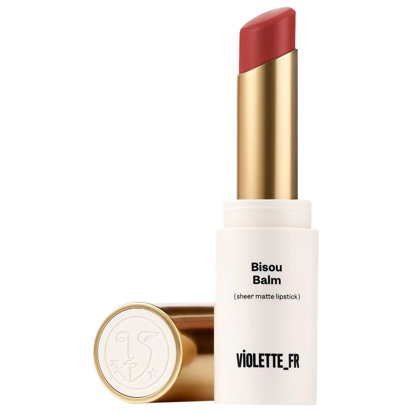 VIOLETTE_FR Bisou Balm Sheer Matte Lipstick – French Girl Blurred Lip Color – Lightweight Soft Matte Balm