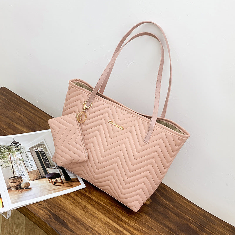 Midnight Chevron Luxe Tote