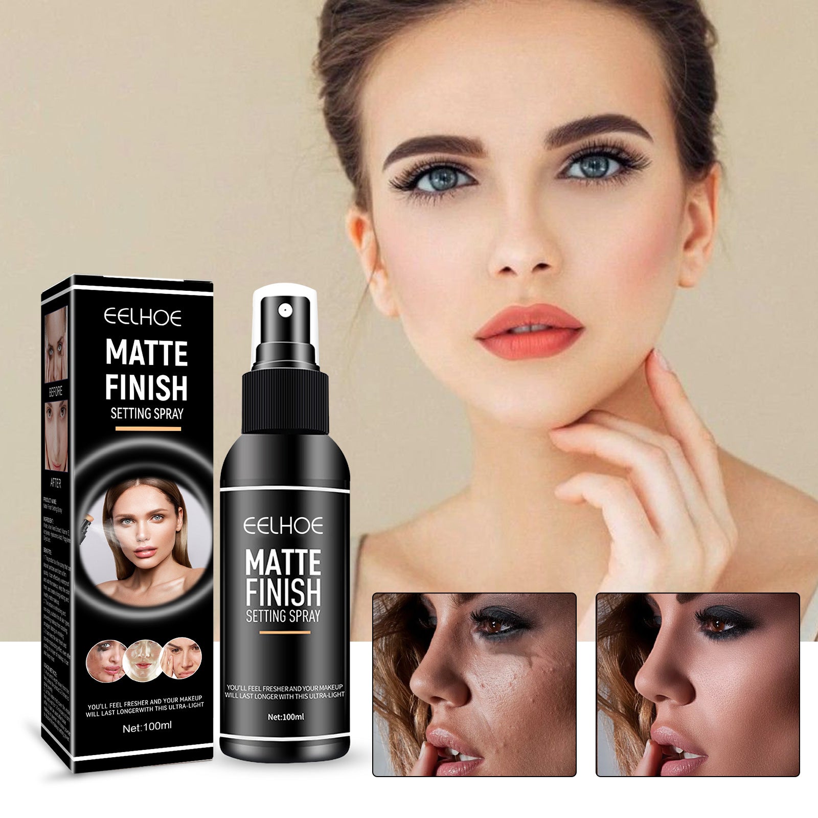 Velvet Veil Lock™ Matte Makeup Mist Spray Facial Refreshing Oil Control Long Lasting Smear-proof Makeup
