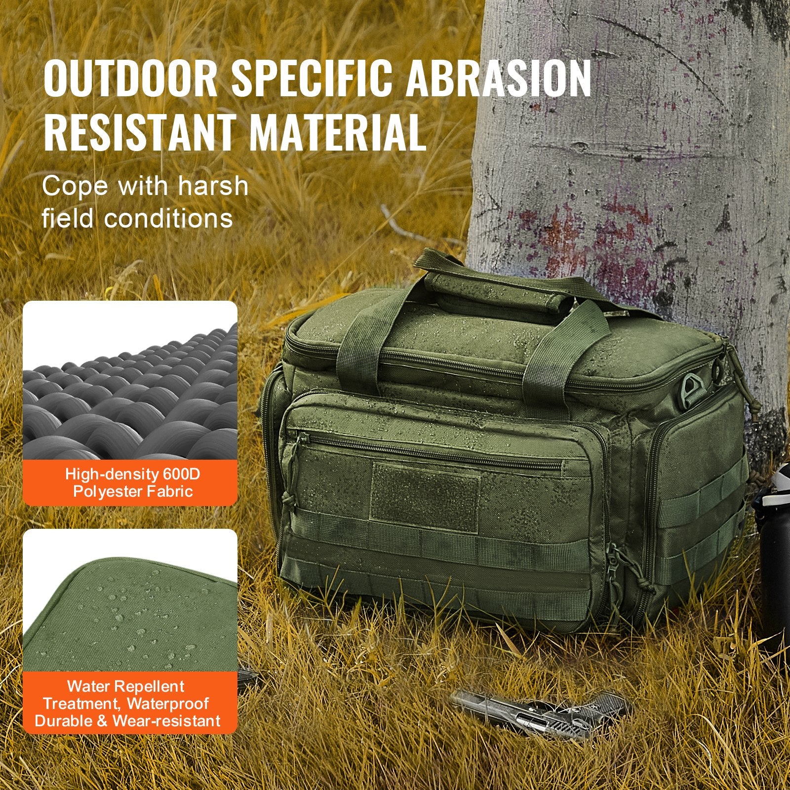 Elite Tactical Pro™ 4-Pistol Range Bag – Military Green Edition