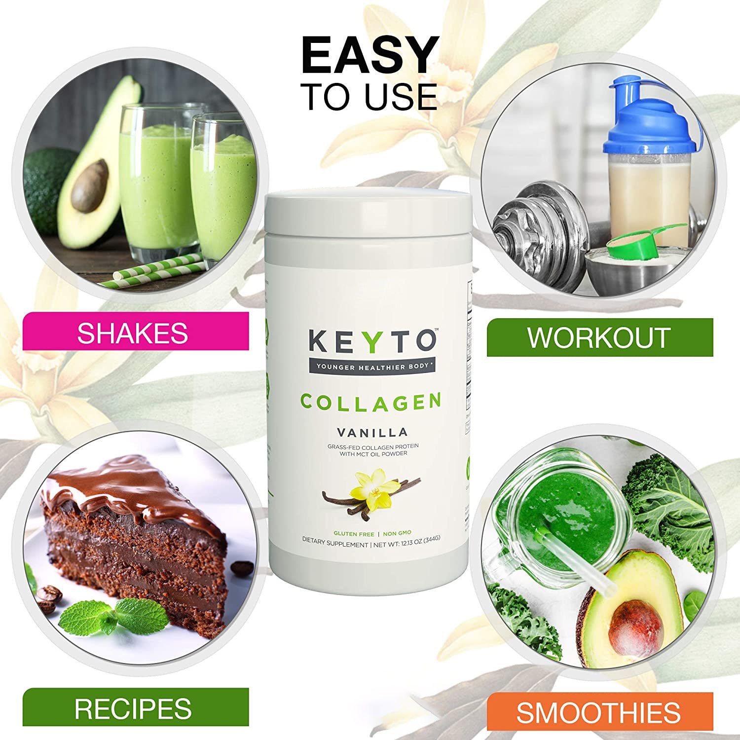 Collagen (Vanilla) with MCT Oil + Electrolytes.