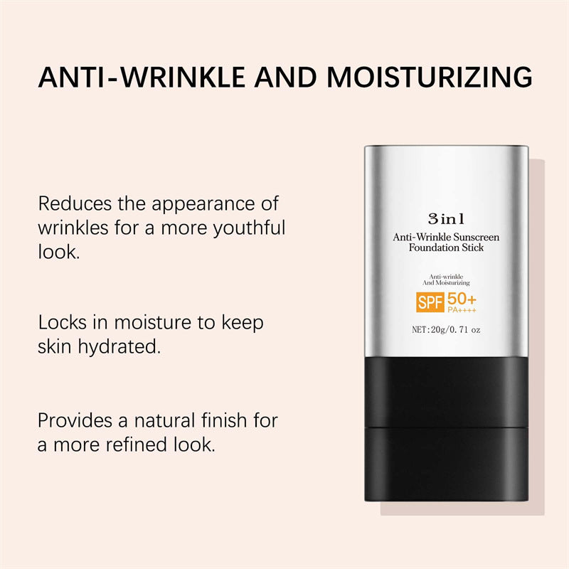 The Radiant Shield™ 3-in-1 Skin Stick| 3 In 1 Stick Foundation Moisturizing & Anti Wrinkle
