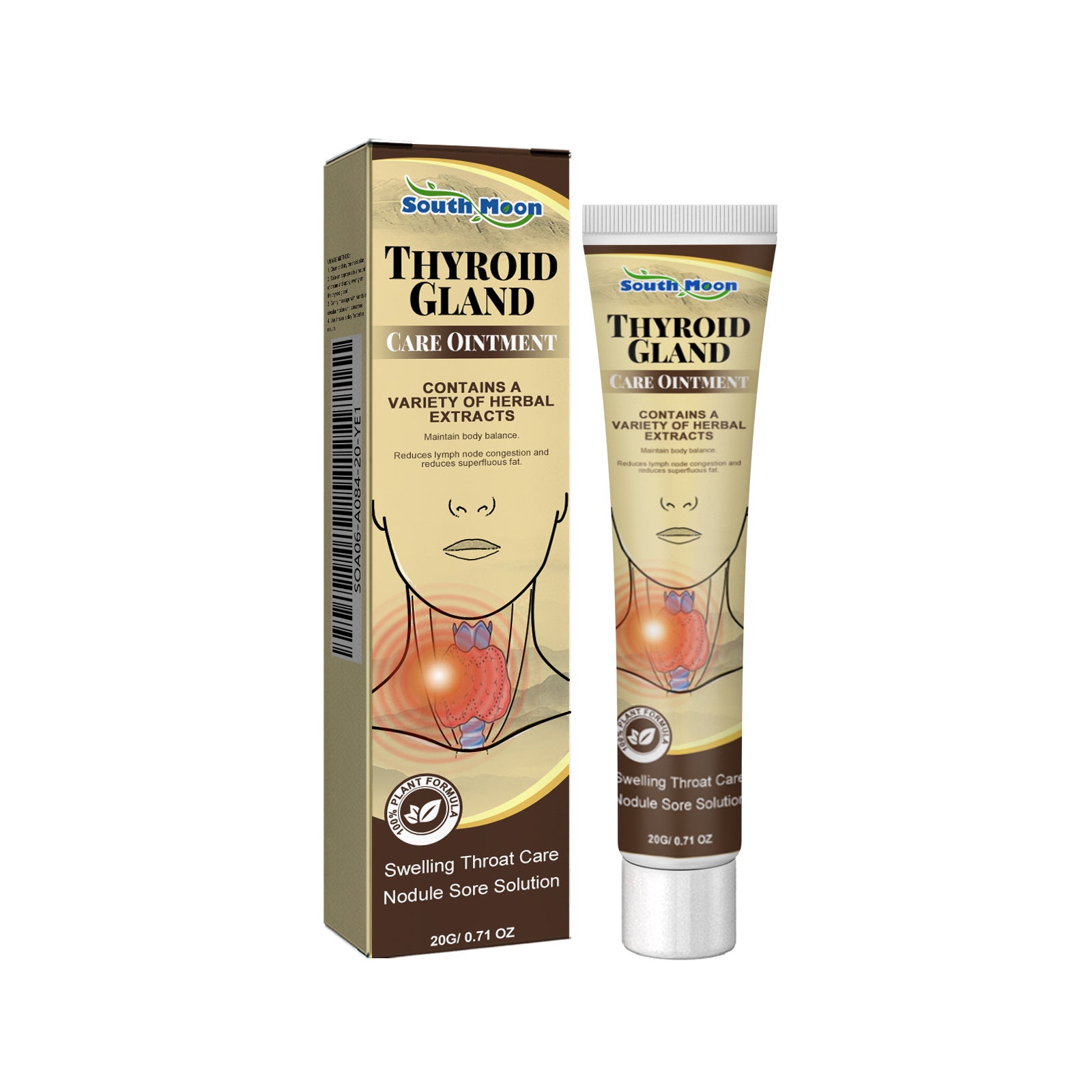 Thyroid Gland Care Ointment. Lymph Repair Cream Relieves Body Health Care