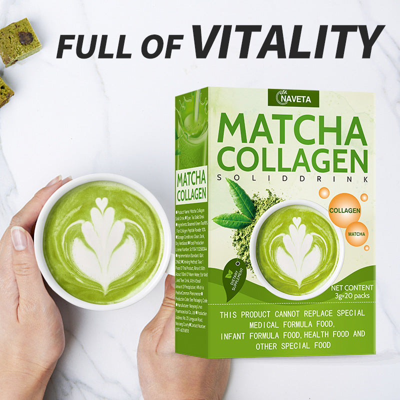 Glutathione Collagen Matcha Powder   Matcha Collagen Solid Drink (Naveta