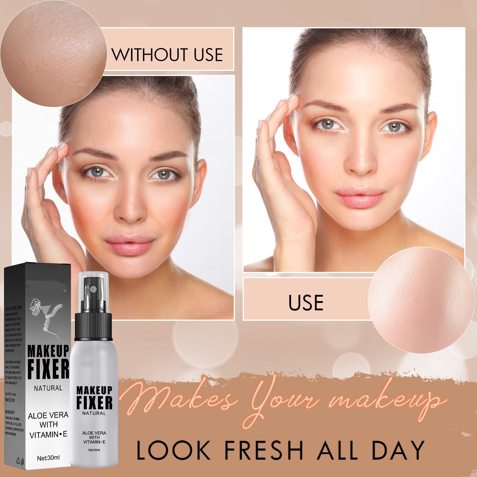 VelourLock Complexion Veil™ Mist Lasting Makeup Natural Mist Face Refreshing