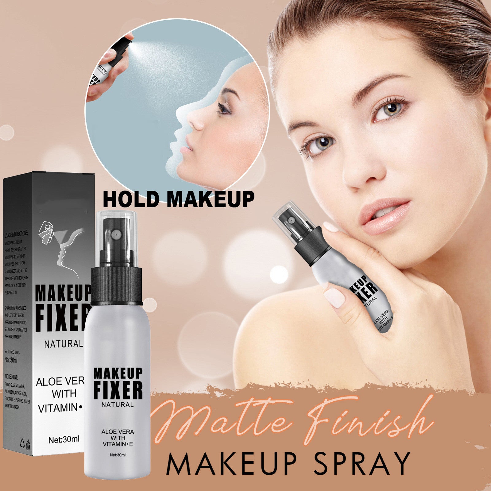 VelourLock Complexion Veil™ Mist Lasting Makeup Natural Mist Face Refreshing